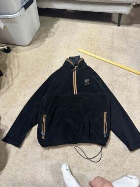 Vintage Dodge Ram Logo Fleece Quarter Zip Pullover Size Large